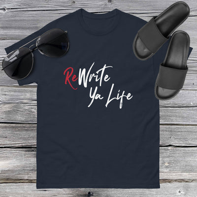 ReWrite Ya Life (Dark Colors) White Print Tee