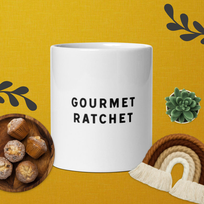 Gourmet Ratchet - White glossy mug